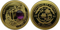 Liberia 25 Dollar Die Welt der Edelsteine - Amethyst - 0,5 g Gold -
