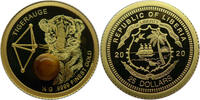 Liberia 25 Dollar Die Welt der Edelsteine - Tigerauge - 0,5 g Gold -