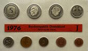 Deutschland 10,68 DM Kursmünzen-Satz (9 Münzen von 1 Pfennig bis 5 Mark) - Hamburgische Münze -