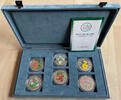 Kuba 6 x 50 Pesos Flora der Karibik - Farbmünzen - 6 x 5 Oz Silber -