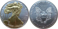 USA 1 Dollar Liberty - 1 Oz Silber mit Teilvergoldung -