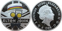 Großbritannien 2 Pfund Musiklegende Elton John - 1 Oz Silber - coloriert -