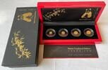 Ruanda 10, 25, 50 & 100 FRW Francs Metric Fractional Edition - Giant Panda Goldmünzen - 1,85 g. Gold -