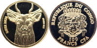 Kongo 100 Francs CFA Smallest Gold classics -Golden Animals-The Deer- Der Hirsch- -