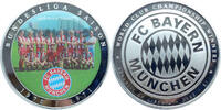 Liberia 1 Dollar Geschichte des FC Bayern -Bundesliga Saison 1970/1971- mit Farbaufkleber -