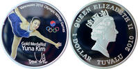 Tuvalu 1 Dollar Olympische Spiele 2010 in Vancouver, Yuna Kim Olympiasiegerin in Eiskunstlauf -