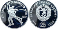 Bulgarien 25 Leva Olympische Winterspiele 1992 in Albertville - Eislaufpaar -