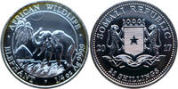 Somalia 25 Schilling African Wildlife - Elefant - 1/4 Oz Silber -