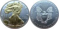 USA 1 Dollar Liberty - 1 Oz Silber mit Teilvergoldung -