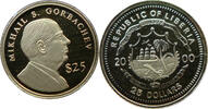 Liberia 25 Dollars Kleinste Goldmünze der Welt - M. Gorbatschow -