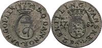 DÄNEMARK 2 Skilling Christian VII. von Dänemark 1766-1808 -