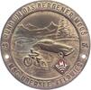 ÜBERSEE AM CHIEMSEE (OBERBAYERN) Einseitige runde Bronze-Plakette -