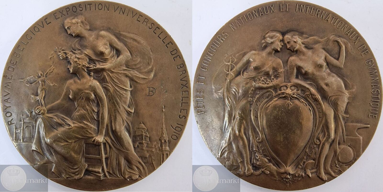 Belgium Historical Medal 1910 Brussels: Exposition Universelle - World ...