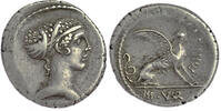 ROMAN REPUBLIC AR Denarius Imperatorial - T. Carisius (ally of Julius Caesar) - Rome -