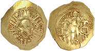 BYZANTINE EMPIRE AV Hyperpyron Co-emperors Andronikos II Palaiologos & Michael IX - Constantinople Mint -