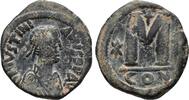 Constantinople Follis Justinian I (527-565). Æ 40 Nummi -