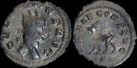 Roman antoninianus Gallienus billon antoninianus antelope walking left -