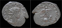 Roman antoninianus Gallienus AR antoninianus Victory standing on globe -