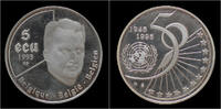Belgium 5 ecu Belgium Albert II 5 ecu 1995-50 years of United Nations -