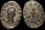 Roman antoninianus Gallienus silvered antoninianus Abundantia standing left -