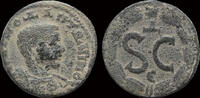 Seleucis and Pieria AE19 Antioch Seleucis and Pieria Diadumenian (Caesar) AE19 S-C in laurel wreath -