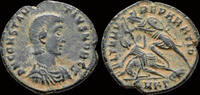 Roman AE follis Constantius Gallus, as Caesar AE follis soldier spearing fallen horseman -