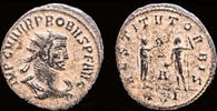 Roman antoninianus Probus billon antoninianus emperor standing right. -