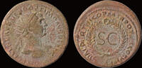 Roman AE semis Trajan AE semis legend in wreath -
