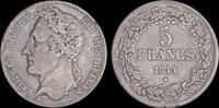 Belgium 5 frank 1844 Belgium Leopold I 5 frank 1844-pos A VF+ 13,391.01 元10,878.62 元 含税 ＋  334.98 元 运费
