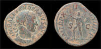 Roman sestertius Severus Alexander sestertius Sol advancing left -