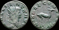 Roman antoninianus Gallienus billon antoninianus gazelle walking right -