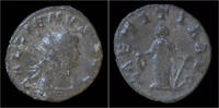 Roman antoninianus Gallienus billon antoninianus Laetitia standing left -