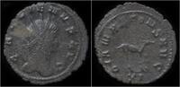 Roman antoninianus Gallienus billon antoninianus antelope standing right -