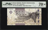 200 Kronur Faeroe Islands Pick-31 SUPERB GEM UNC PMG 70 EPQ/STAR -