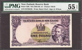 New Zealand Pound New Zealand One Sign. Wilson ND Pick-159b About UNC PMG 55 EPQ -