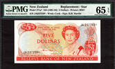New Zealand 1981-85 New Zealand $5 REPLACEMENT // STAR 1981-85 Prefix JA... 784.52 元 含税 ＋  163.97 元 运费
