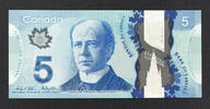 Canada Canada Polymer $5 RADAR Number (HCZ) 6352536 BC-69c Pick-106c GEM UNC -