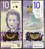 Canada Canada Polymer $10 RADAR Number Change Over Prefix (FFE) 1276721 BC-77b UNC -
