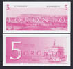 Canada Canada Local Currency Five TORONTO Dollars UNC -