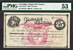  25 Pesos 1/5/1905 Colombia  Pick-297D About UNC PMG 53 Very Rare ! Colo... 11,404.11 元 含税 ＋  392.26 元 运费