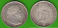 Großbritannien Half Crown George III. 1760-1820, bull head, hübsch -