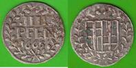 Trier 4 Pfennige Carl Caspar von der Leyen 1652-1676, ungewöhnlich hübsch -