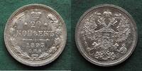 Russland 20 Kopeken Alexander III. 1881-1894, toll erhalten -