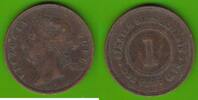 Straits Settlements 1 Cent Victoria 1837-1901, Heaton mint, der erste Jahrgang -