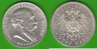 Baden 5 Mark Friedrich I. 1856-1907, auf seinen Tod, hübsch -