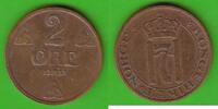 Norwegen 2 Öre Haakon VII. 1905-1957, seltener Jahrgang -