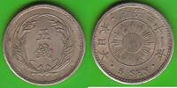Japan 5 Sen Mutsuhito 1867-1912, hübsch -