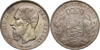 Belgium 5 Francs Leopold II, Small Head -