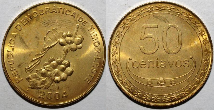 50 centavos 2004 timor oriental east timor 