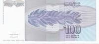 Yougoslavie 100 Dinara YUGOSLAVIA - PICK 112 - 100 DINARA - 1992 - NEUF -